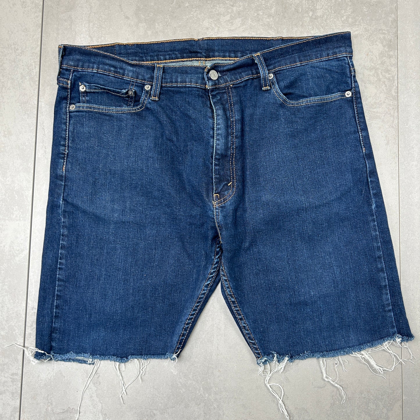 Vintage Levis 513 Baggy Blue Denim Shorts - 38