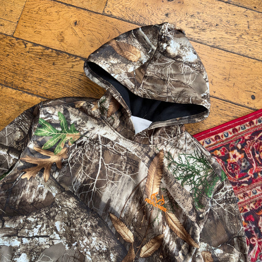 Vintage Realtree Camo Green Hoodie Sweatshirt - XS