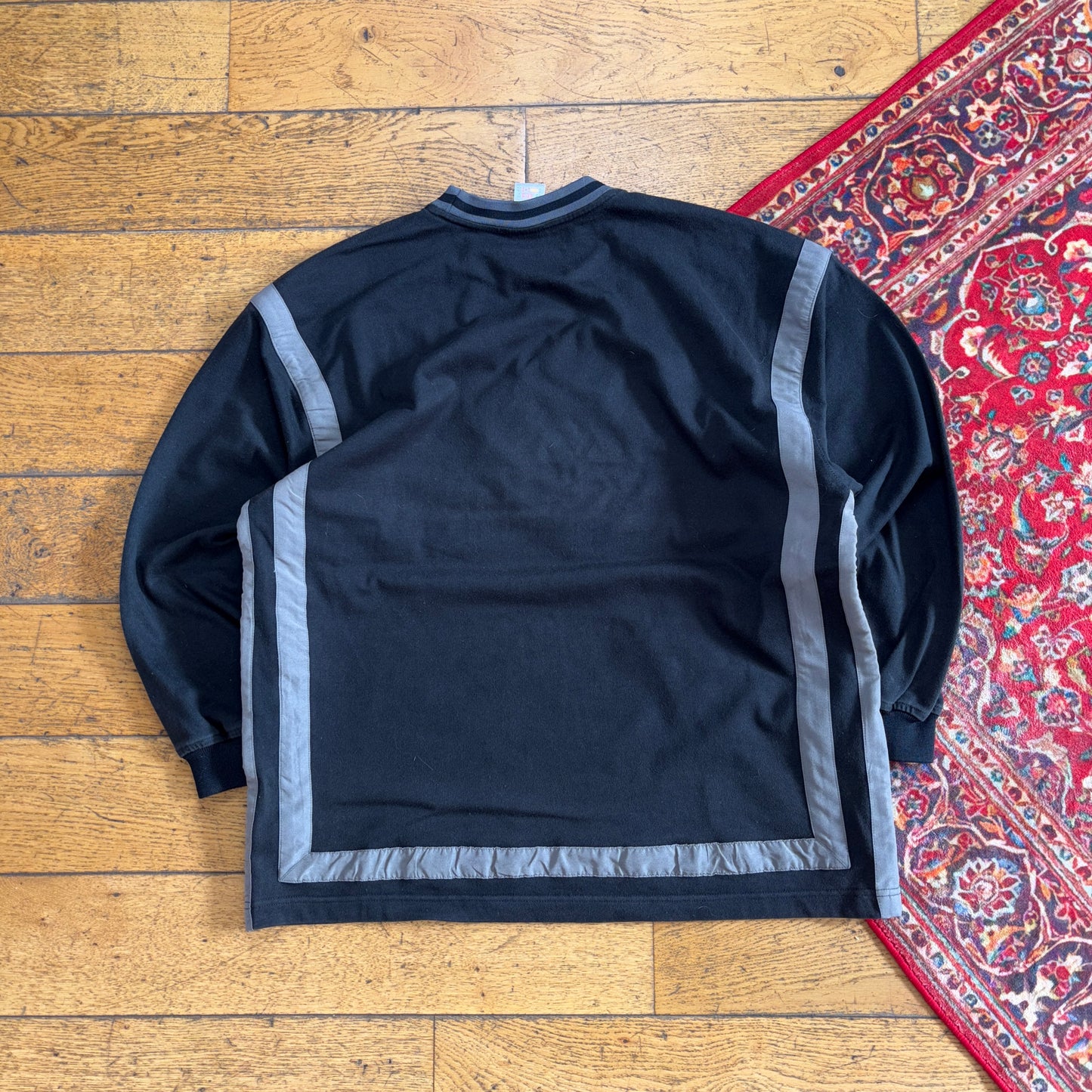 Vintage 90s Adidas Basketball Black Embroidered Sweatshirt - M