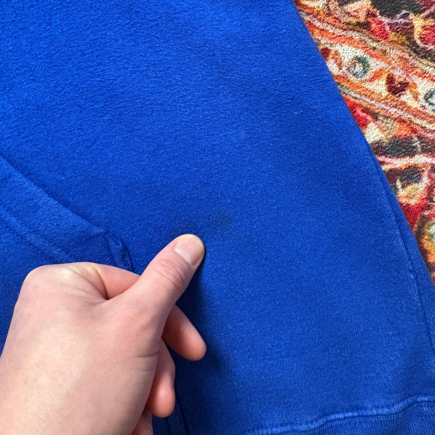 Vintage Stussy Crew Blue Hoodie Sweatshirt - XL