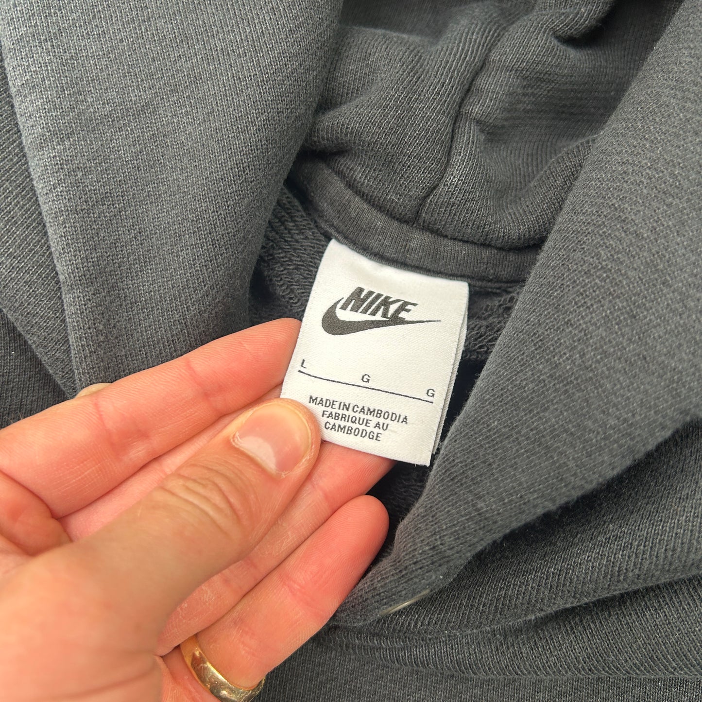 Vintage Nike Air Black Hoodie Sweatshirt - L