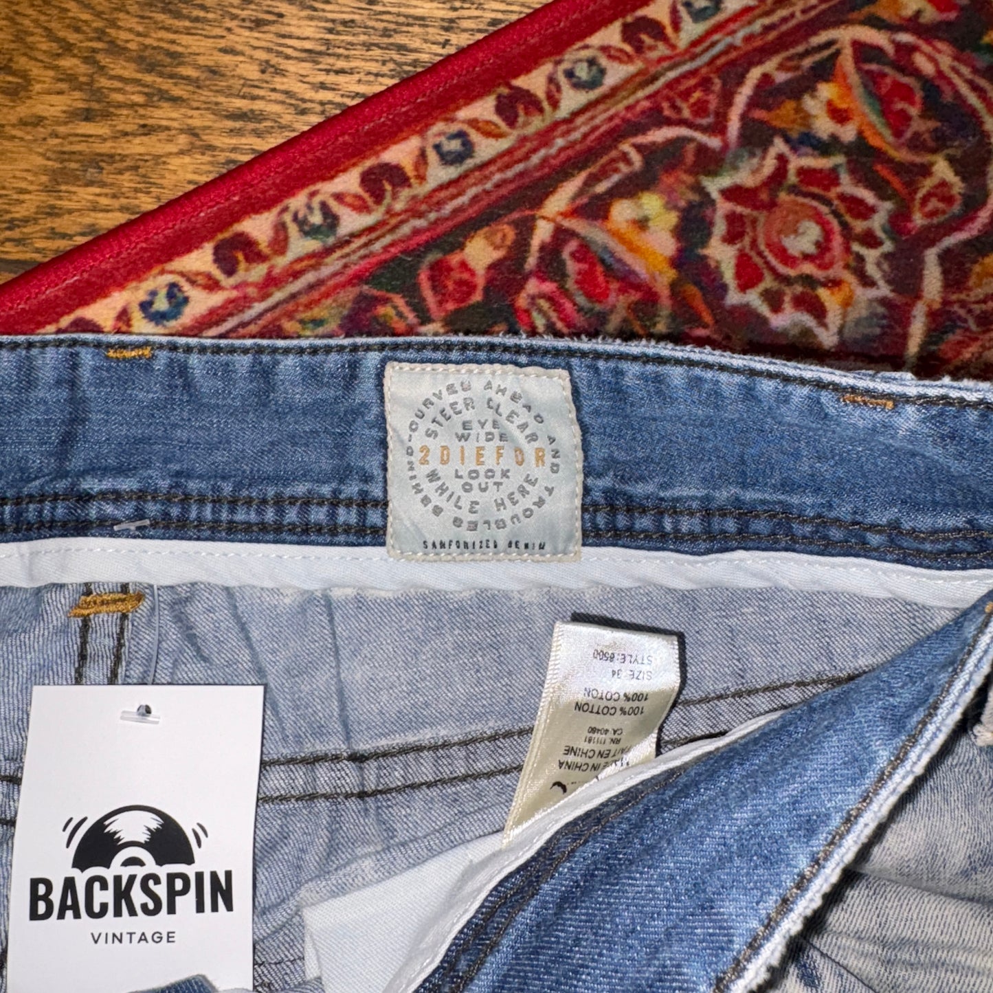 Vintage Blue Denim Shorts - 34