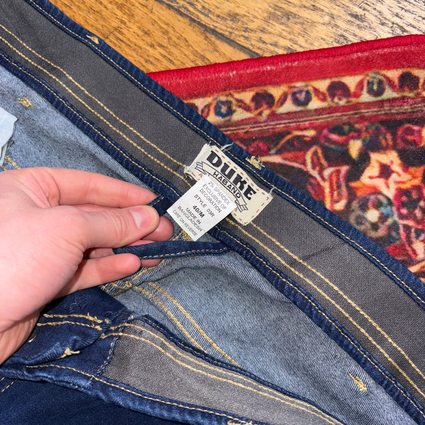 Vintage Duke Baggy Y2K Cargo Blue Jeans - 40S