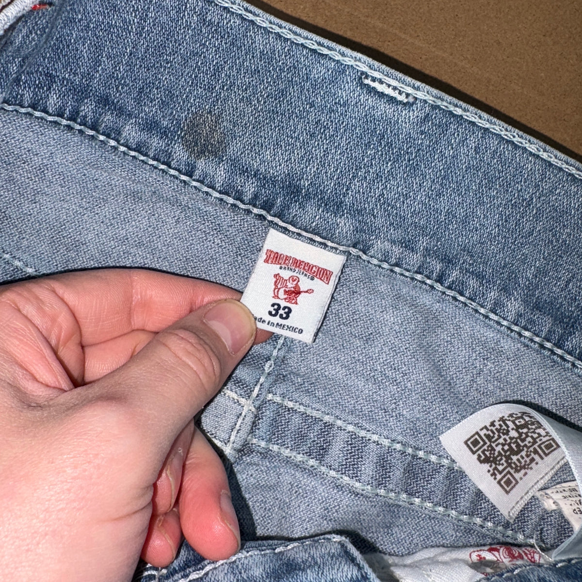 True Religion Y2K Slim Moto Blue Jeans - 33L