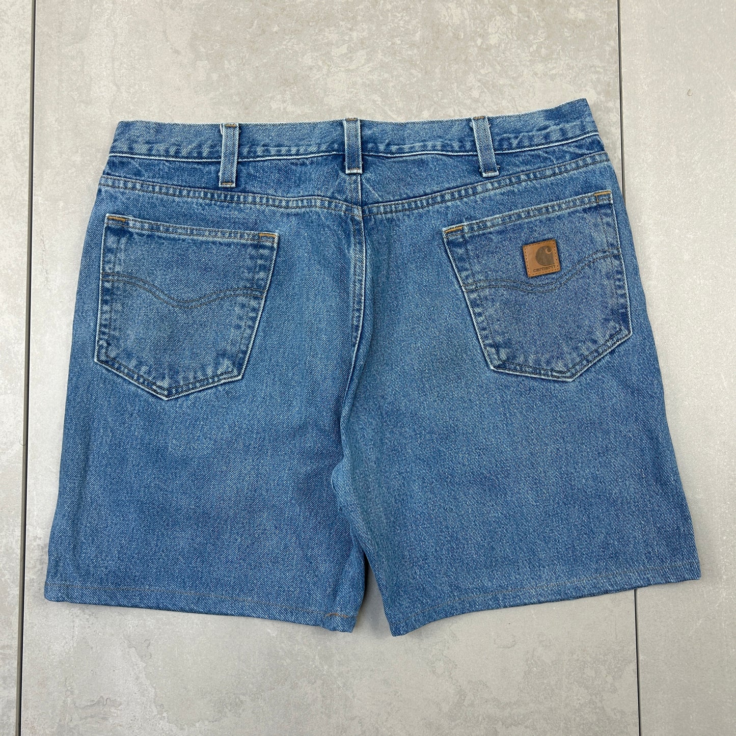 Vintage Carhartt Workwear Baggy Carpenter Blue Shorts - 38
