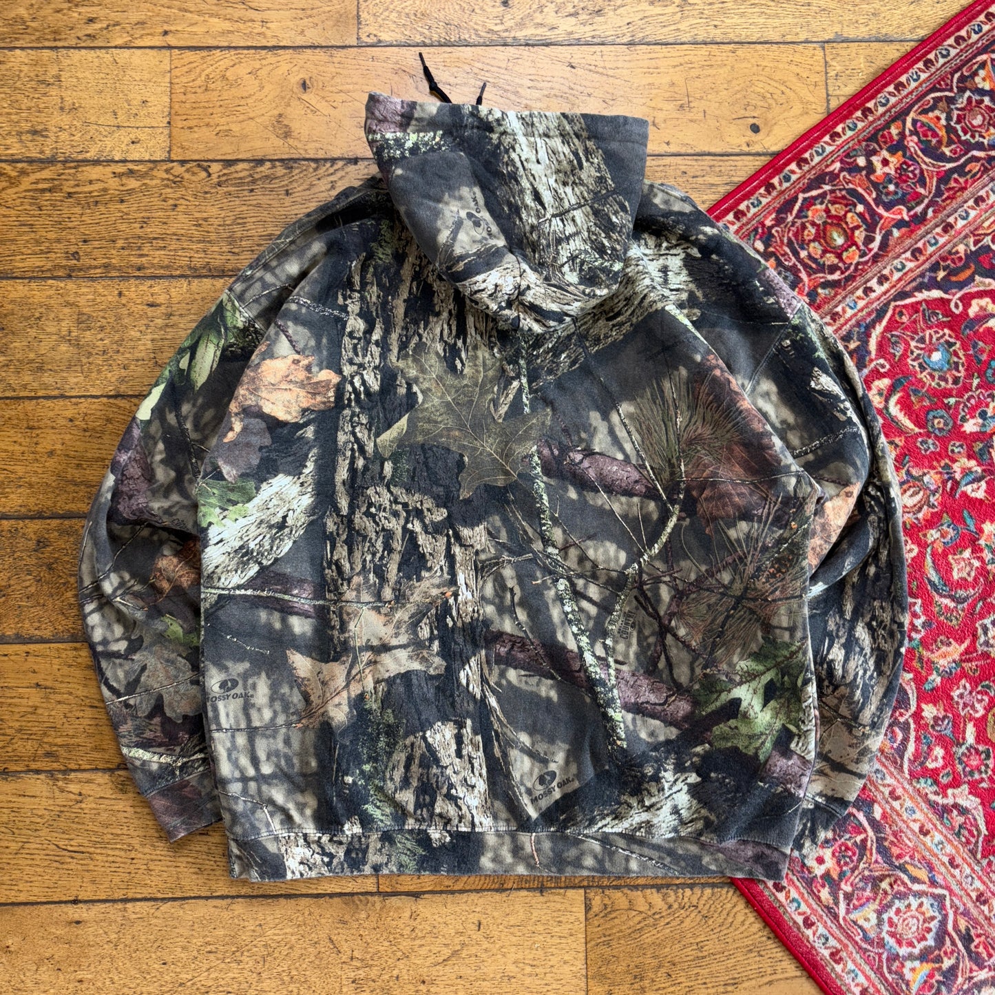 Vintage Realtree Camo Green Hoodie Sweatshirt - XL