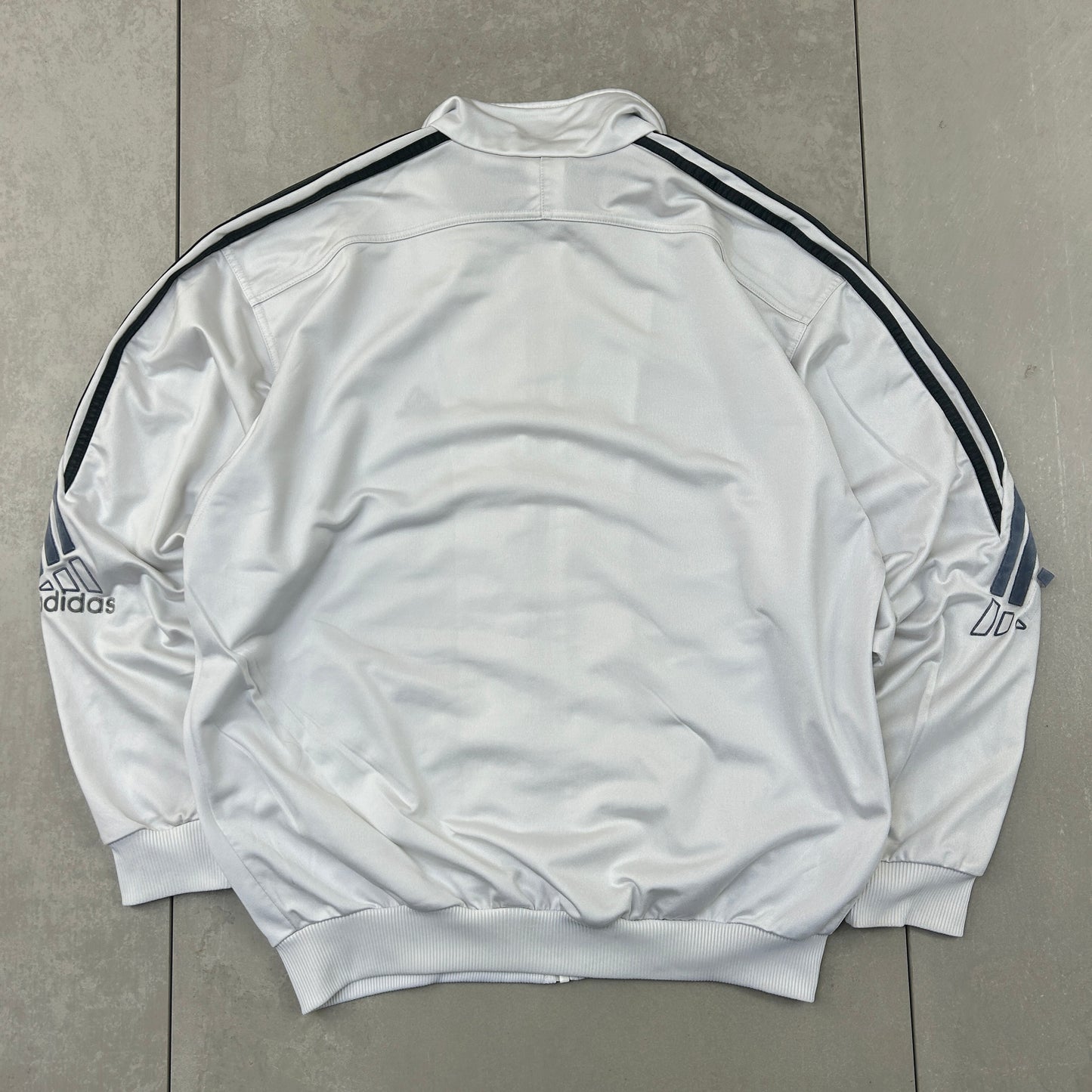 Vintage Adidas White Tracksuit Track Shell Windbreaker Jacket - L