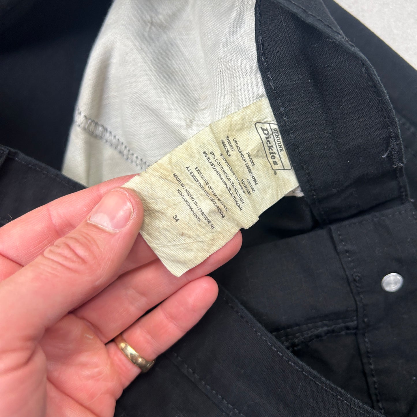 Vintage Dickies Workwear Carpenter Black Baggy Shorts - 34