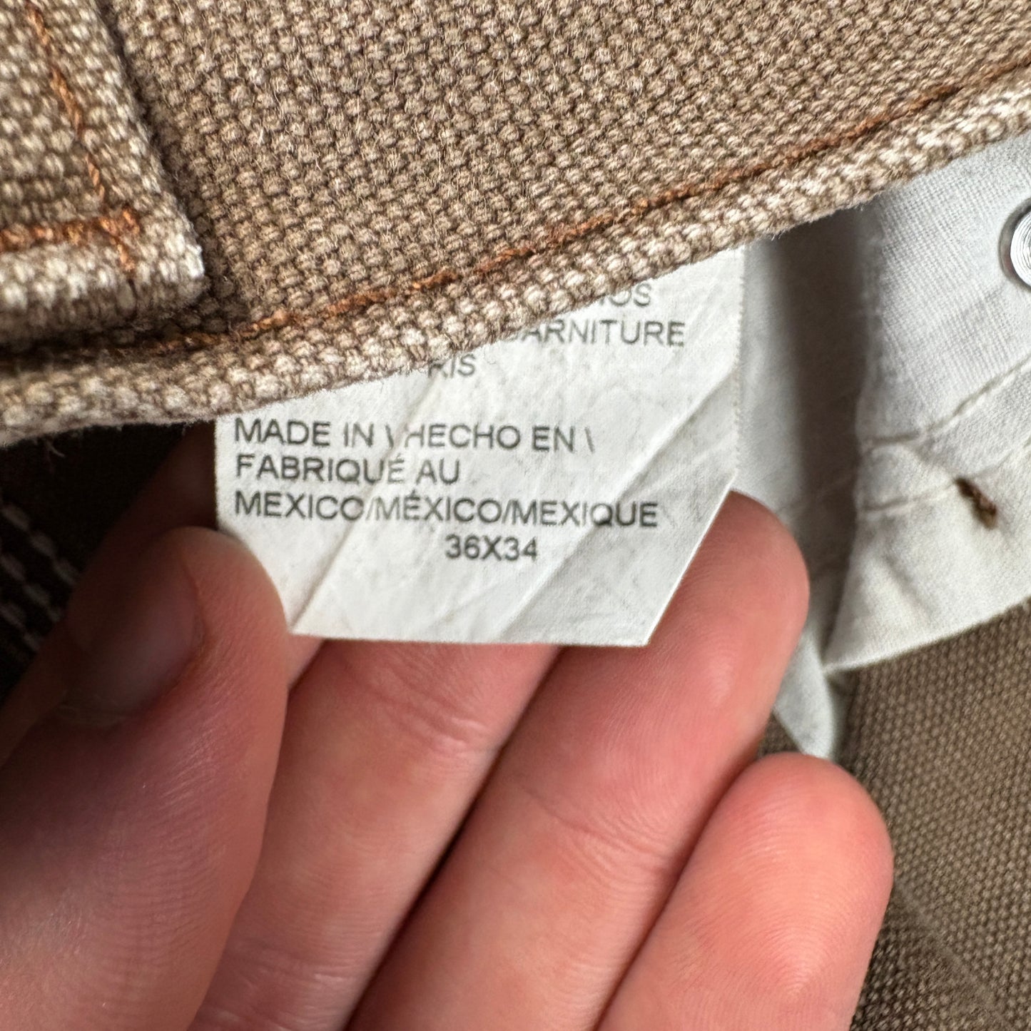 Vintage Dickies Brown Workwear Carpenter Baggy Trousers - 36