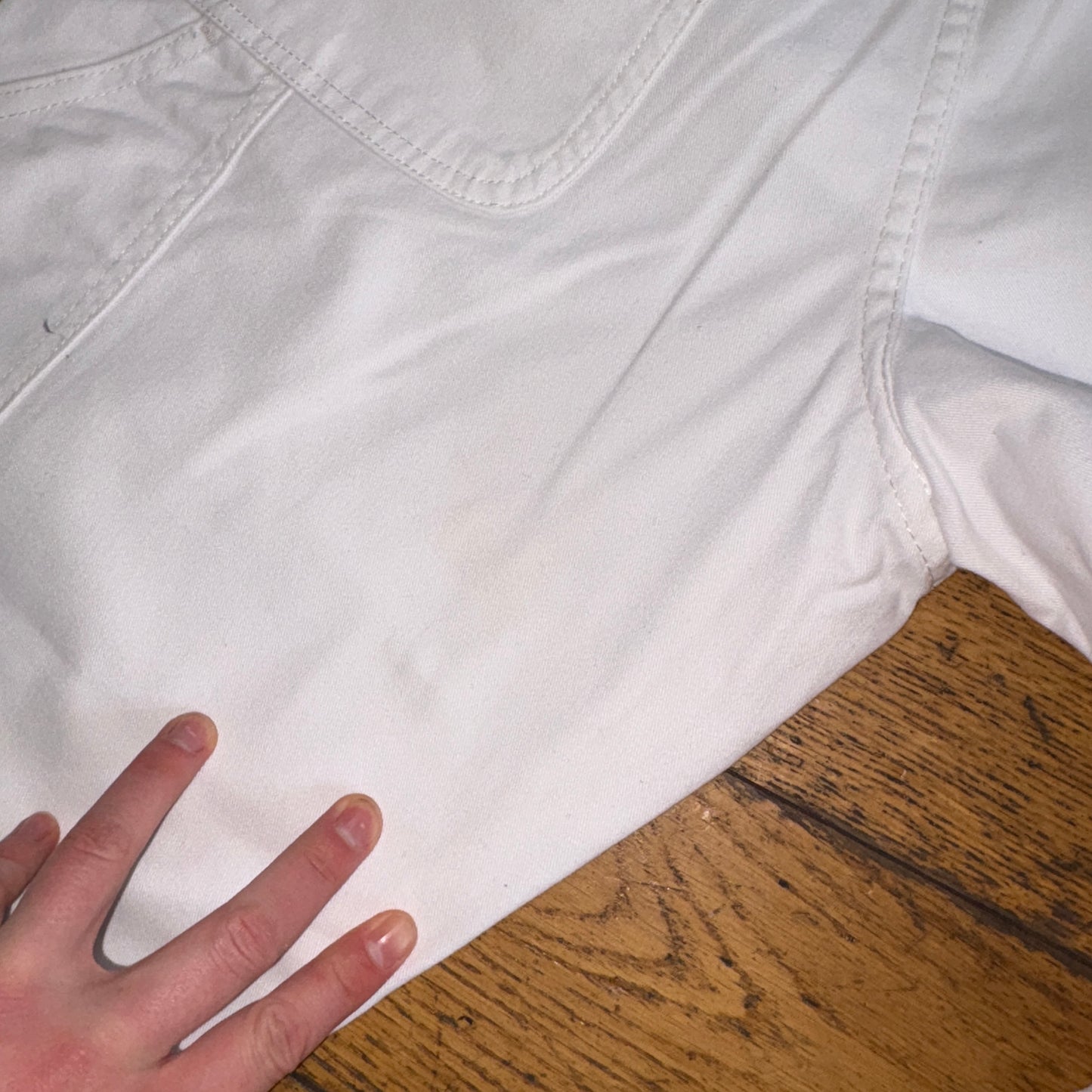 Vintage Wrangler White Carpenter Workwear Baggy Trousers - 33S