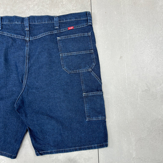 Vintage Wrangler Blue Denim Carpenter Baggy Shorts - 48