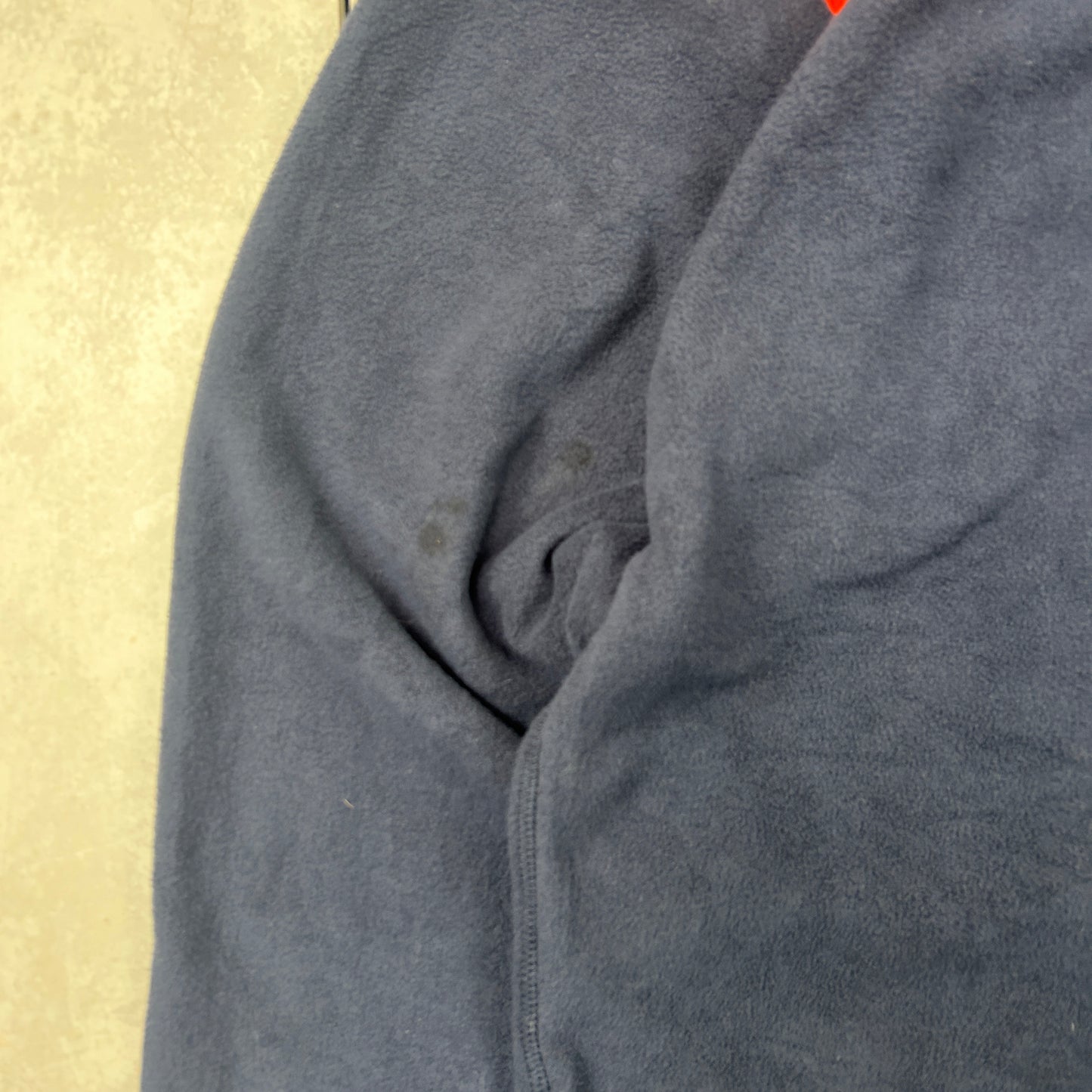 Vintage Chicago Bears NFL Embroidered Navy Fleece Quarter Zip Jumper - M