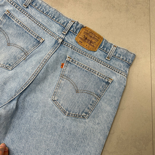 Vintage Levis 550 Baggy Denim Blue Shorts - 36
