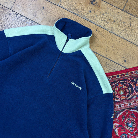 Vintage 90s Reebok Navy Embroidered Sweatshirt - XL