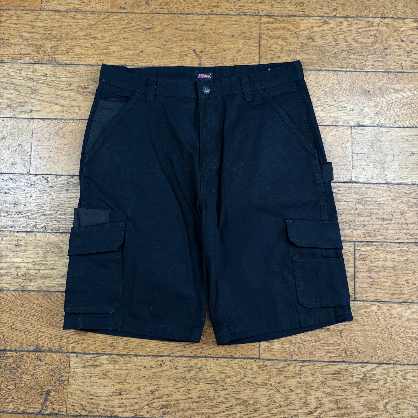 Vintage Dickies Black Workwear Carpenter Baggy Shorts - 34