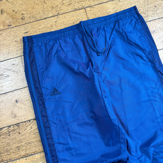 Vintage Adidas Blue Baggy Tracksuit Sweatpants Track Pants Bottoms - M