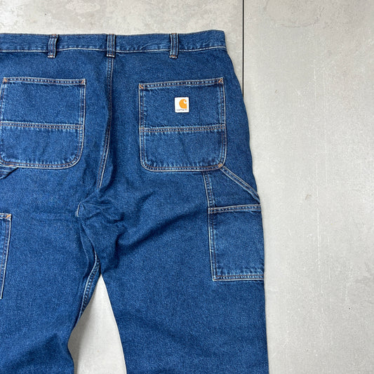 New Carhartt Double Knee Carpenter Baggy Blue Jeans - 38