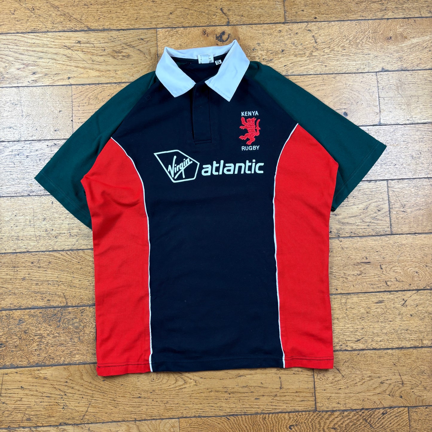 Vintage Kenya Rugby Black Polo T-Shirt - L