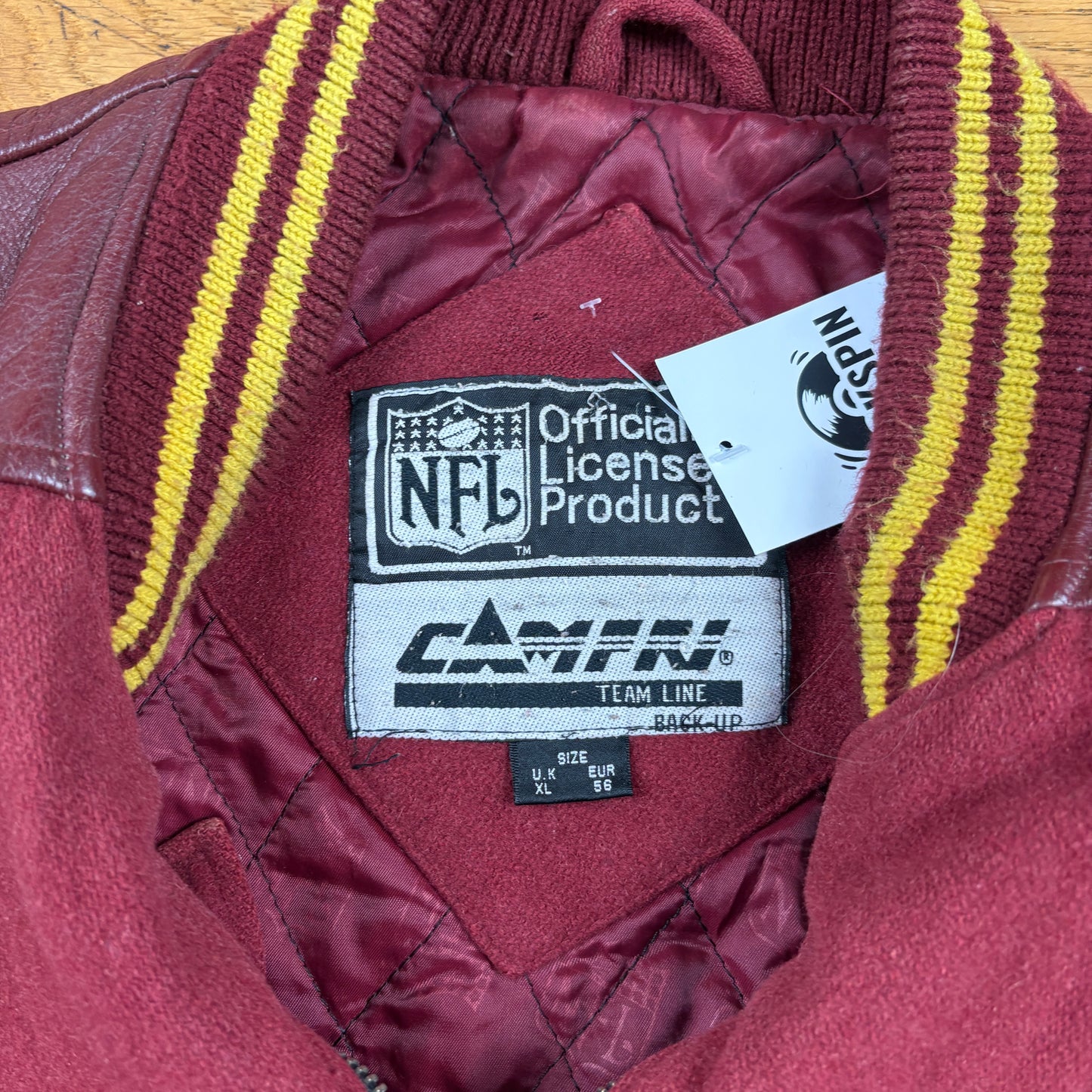 Vintage 90s NFL Washington Redskins Varisty Leather Embroidered Jacket - XL