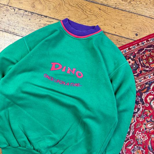 Vintage 90s Dino Green Sweatshirt - M