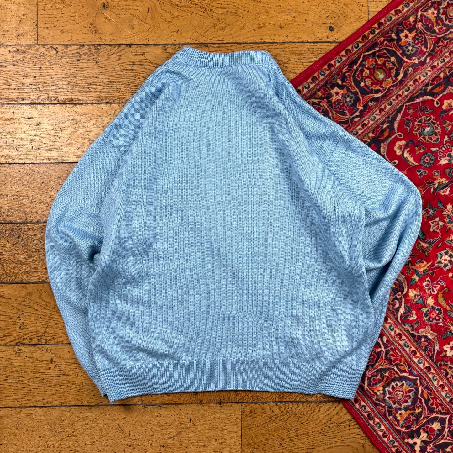 Vintage Lacoste Blue Chunky Knit Jumper - L