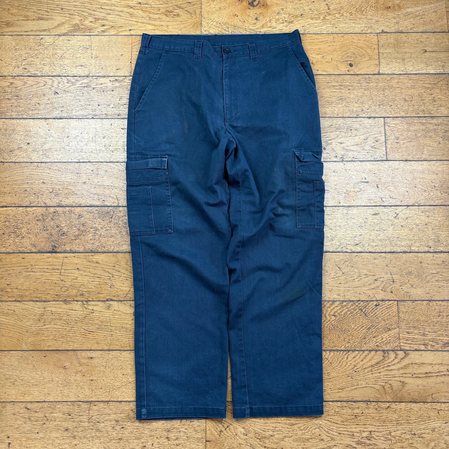 Vintage Dickies 874 Navy Cargo Skate Trousers - 36