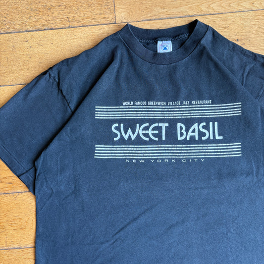 Vintage 90s New York Single Stitch Black Graphic T-Shirt - XL