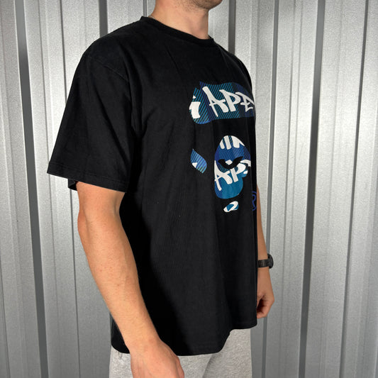 Bape Bathing Ape Black Graphic T Shirt - L