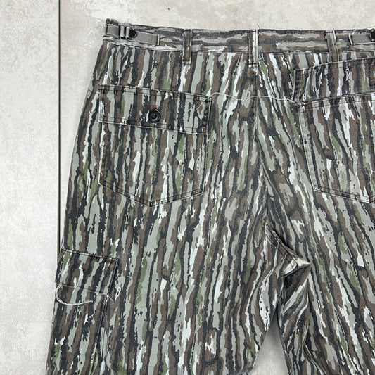 Vintage Real Tree Camo Baggy Khaki Cargo Workwear Hunting Trousers - 36