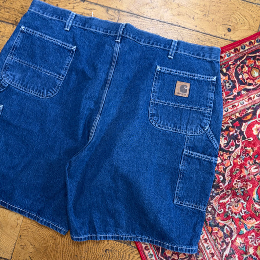 Vintage Carhartt Blue Workwear Baggy Carpenter Jorts Shorts - 46
