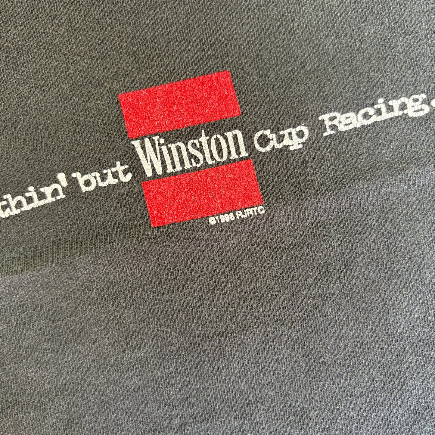 Vintage 1996 NASCAR Winston Cup Black Single Stitch Graphic T-Shirt - M