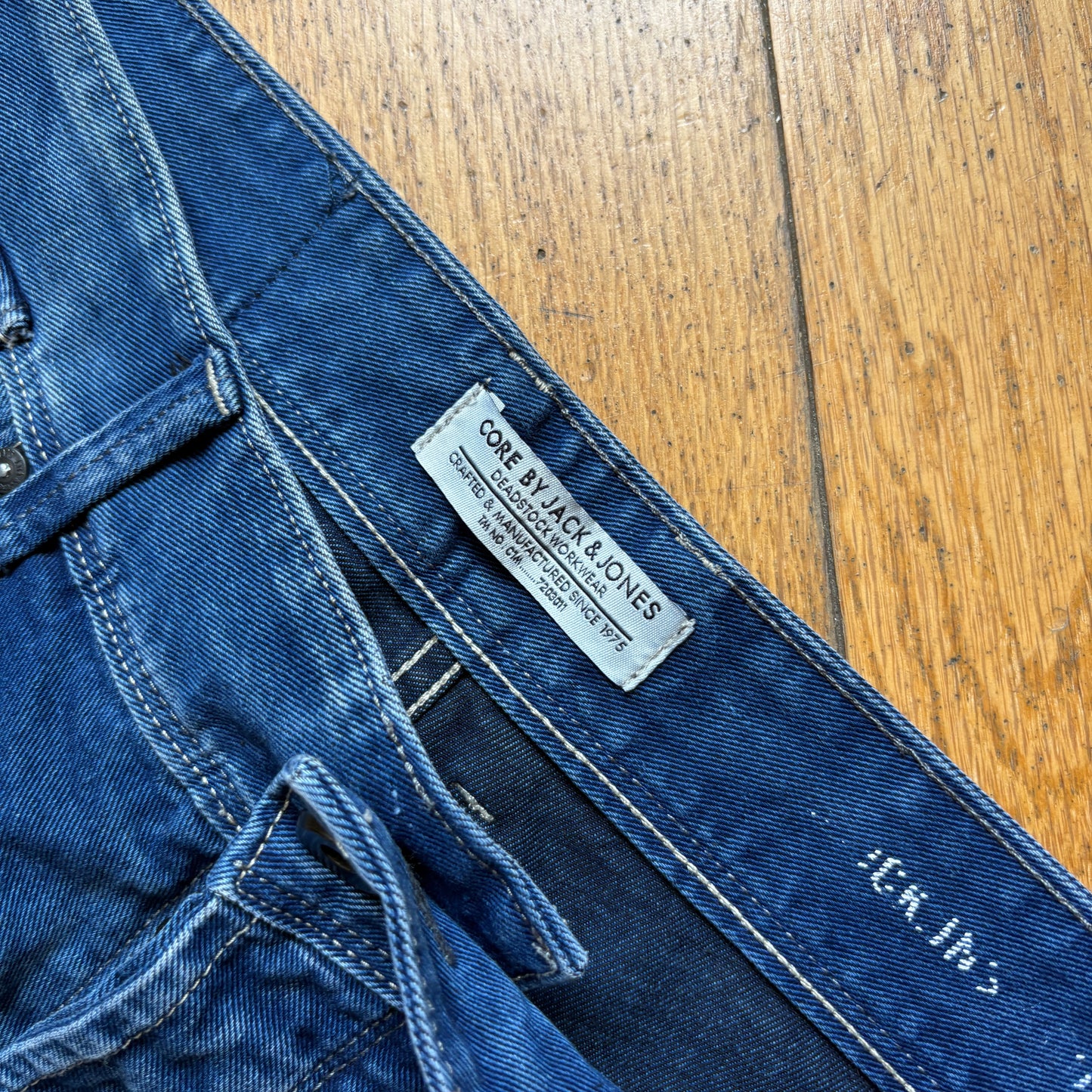 Vintage Embroidered Hip Hop Blue Shorts Jorts - 34