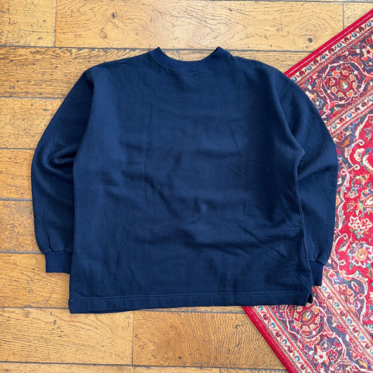 Vintage Nike Black Swoosh Embroidered Sweatshirt - S