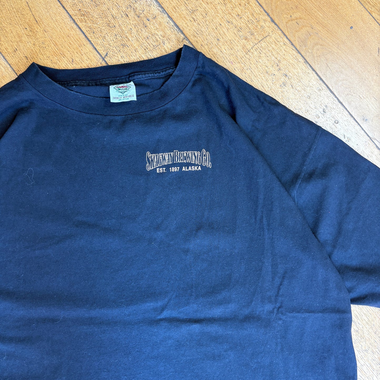 Vintage 90s Stagway Brewing Beer Black Single Stitch Graphic T-Shirt - 2XL