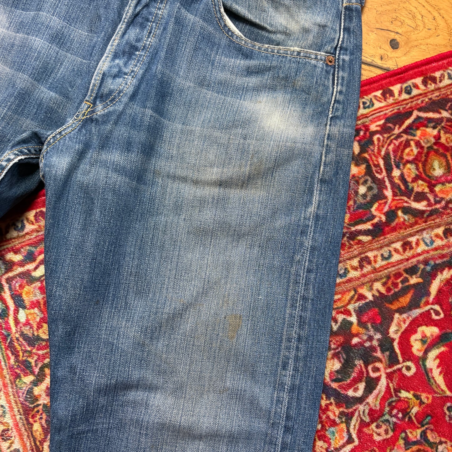 Vintage Levis 501 Straight Blue Denim Jeans - 32S