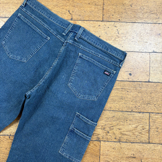 Vintage Dickies Workwear Carpenter Blue Baggy Shorts - 38