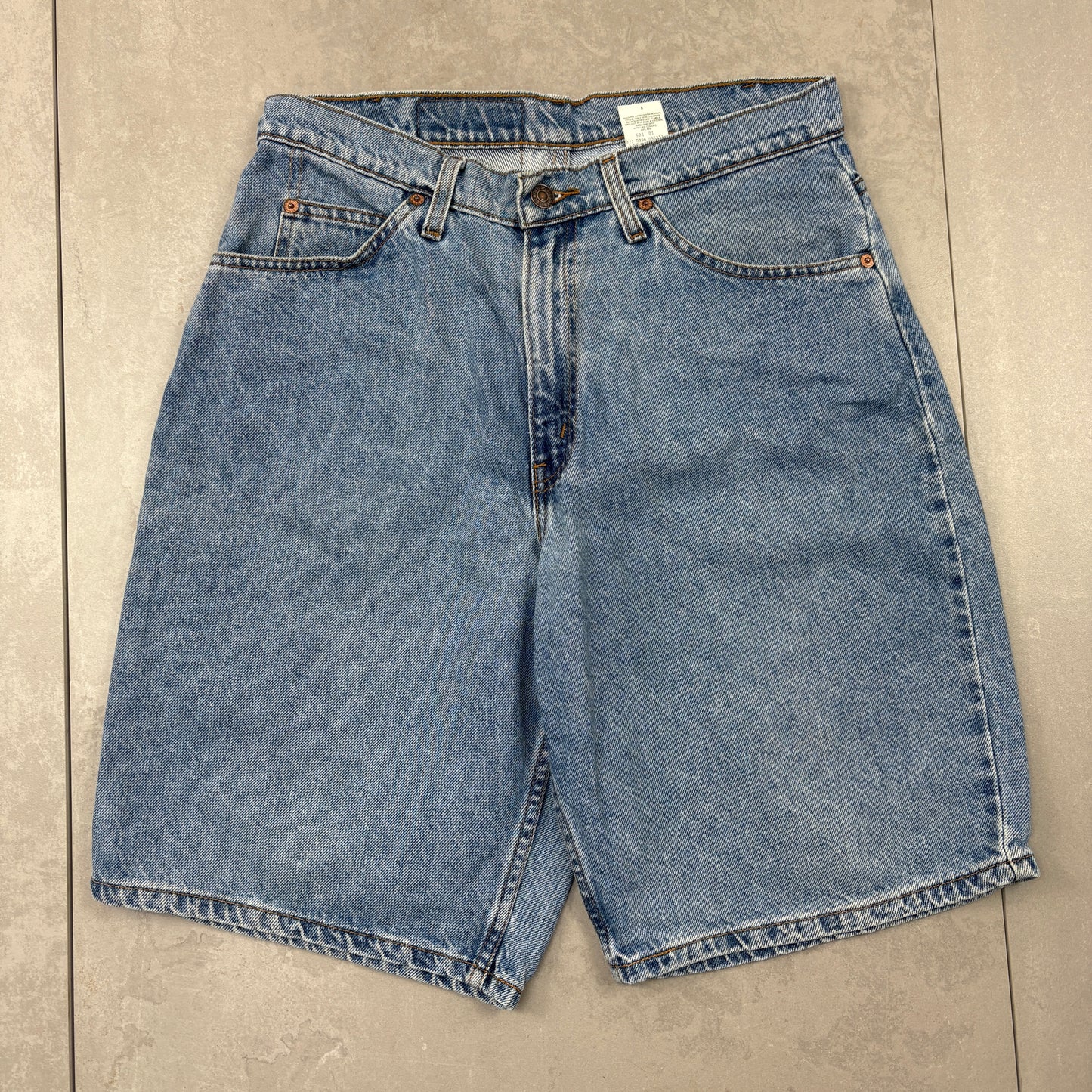 Vintage Levis 560 Orange Tab Blue Baggy Denim Shorts - 31