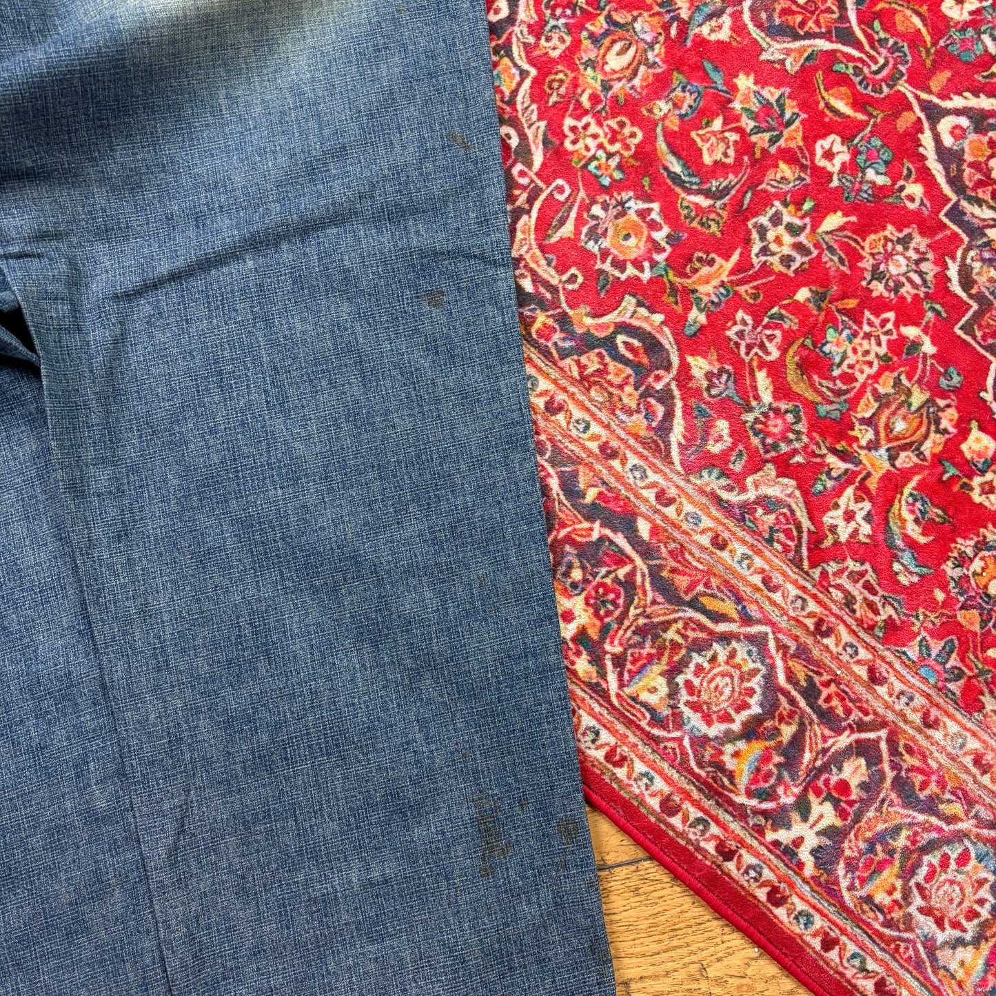 Vintage Blue Y2K Hip Hop Baggy Jeans - 36