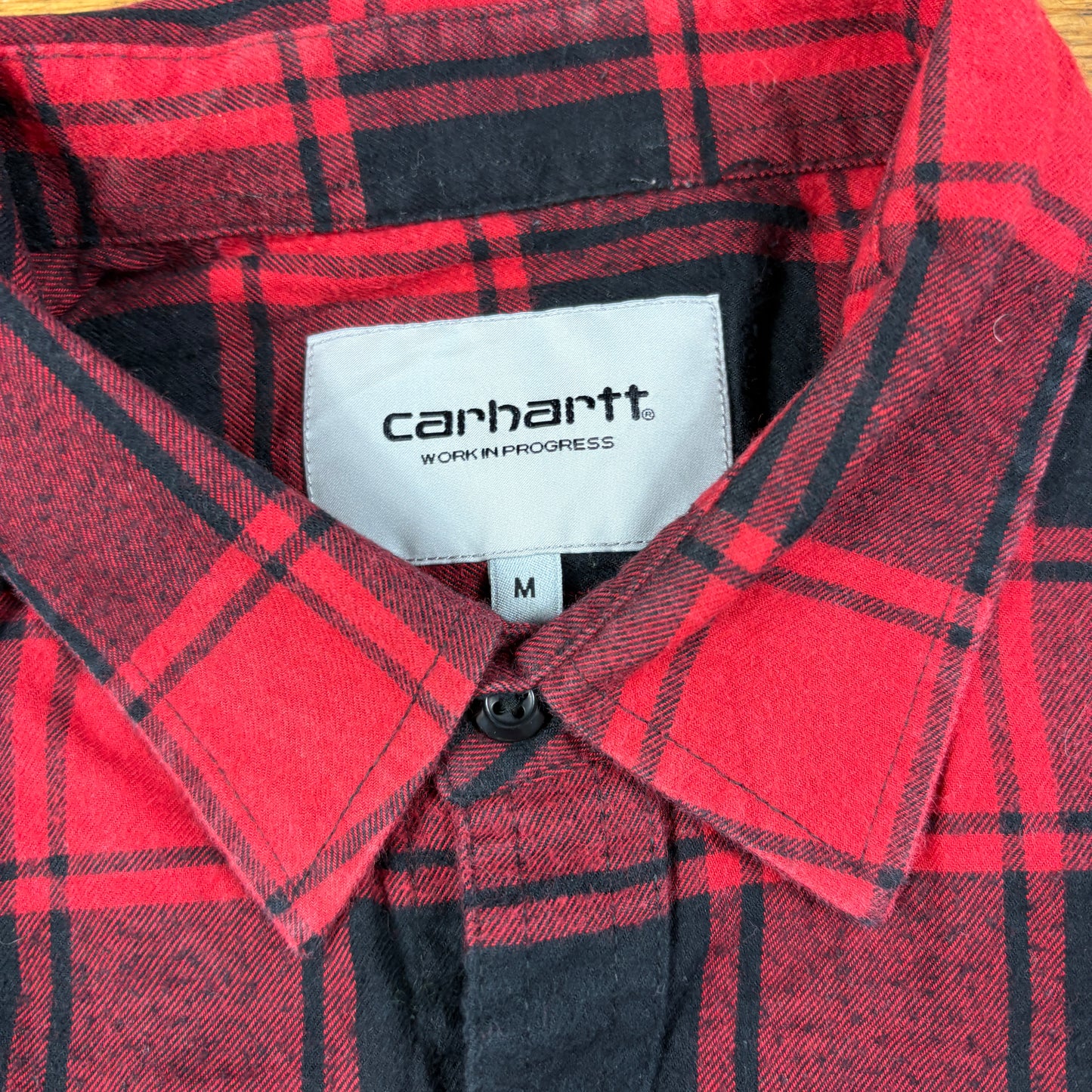 Vintage Carhartt Red Check Flannel Workwear Shirt - M