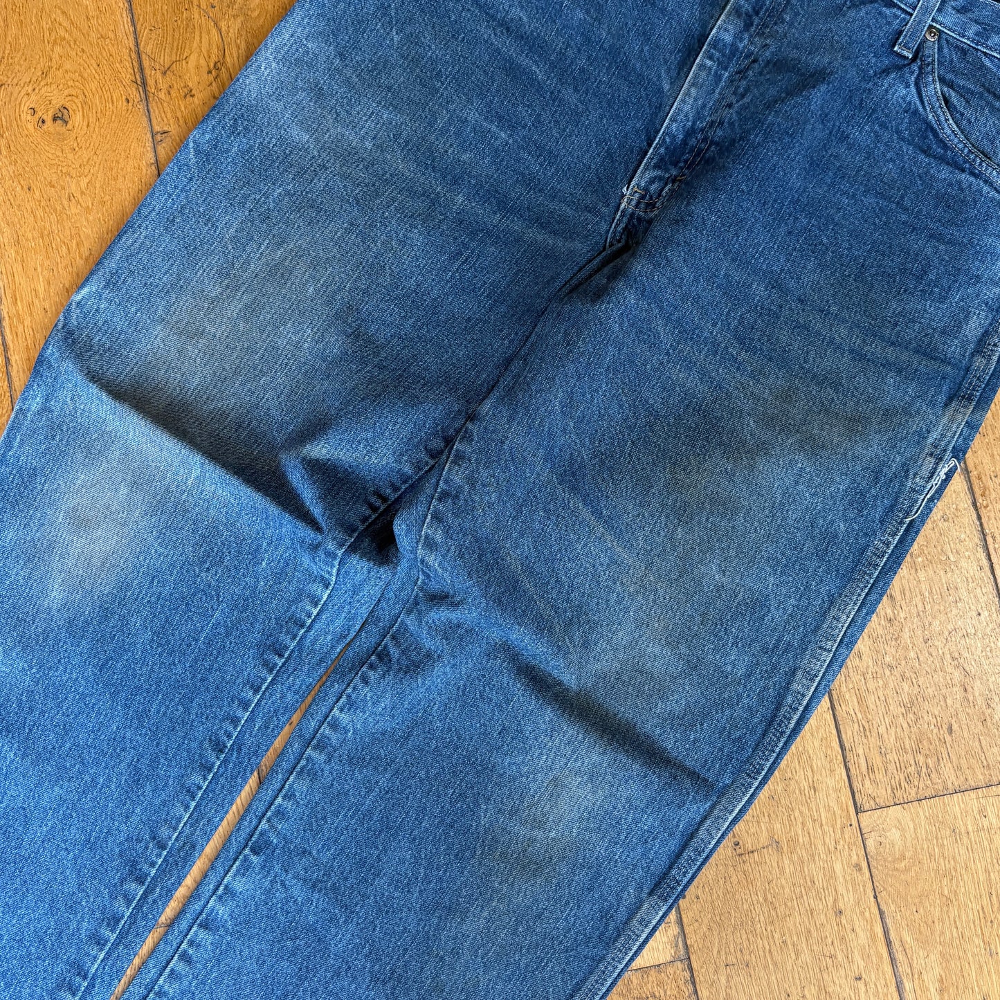 Vintage Dickies Workwear Carpenter Baggy Blue Jeans - 38