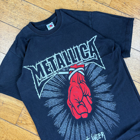 Vintage Metallicas St Anger Black Rock Music Band Graphic T-Shirt - XS