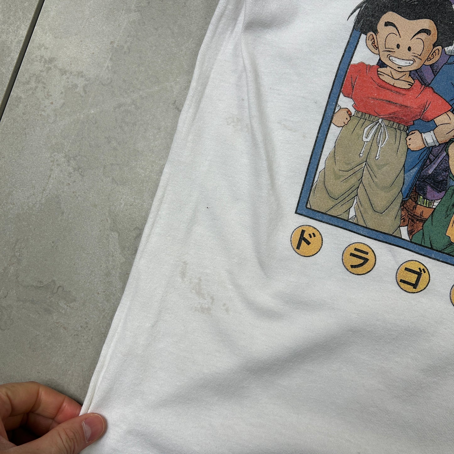 Vintage Dragon Ball Z Anime Graphic White T-Shirt - S