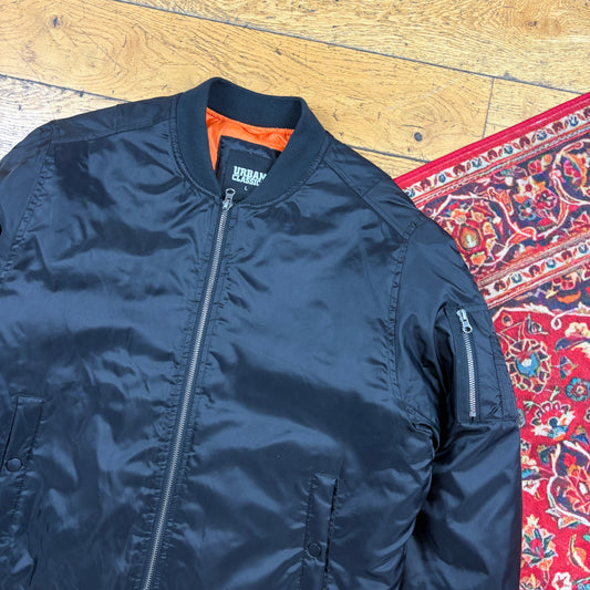 Vintage MA-1 Black Bomber Jacket - L