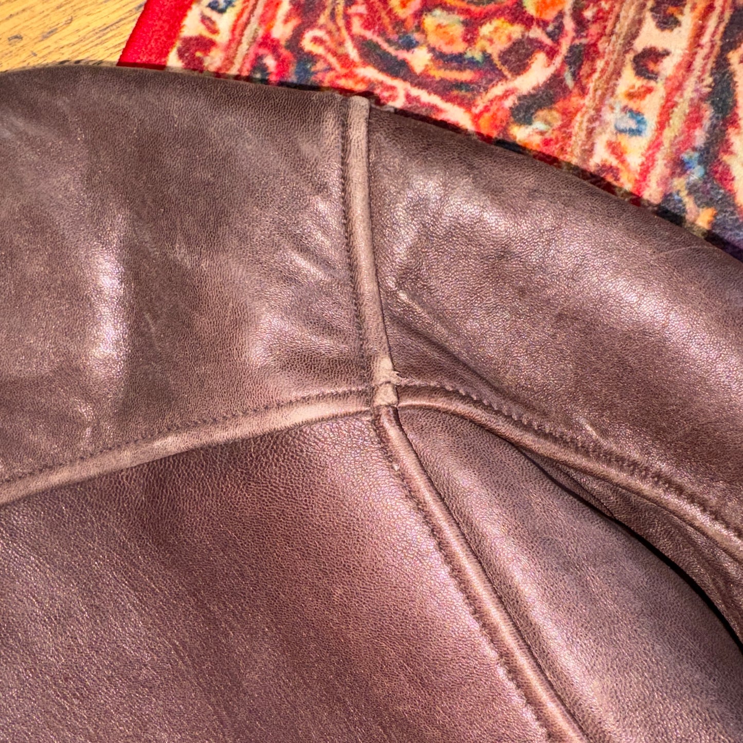 Vintage Orvis Brown Lamb Leather Bomber Aviator Jacket - XL