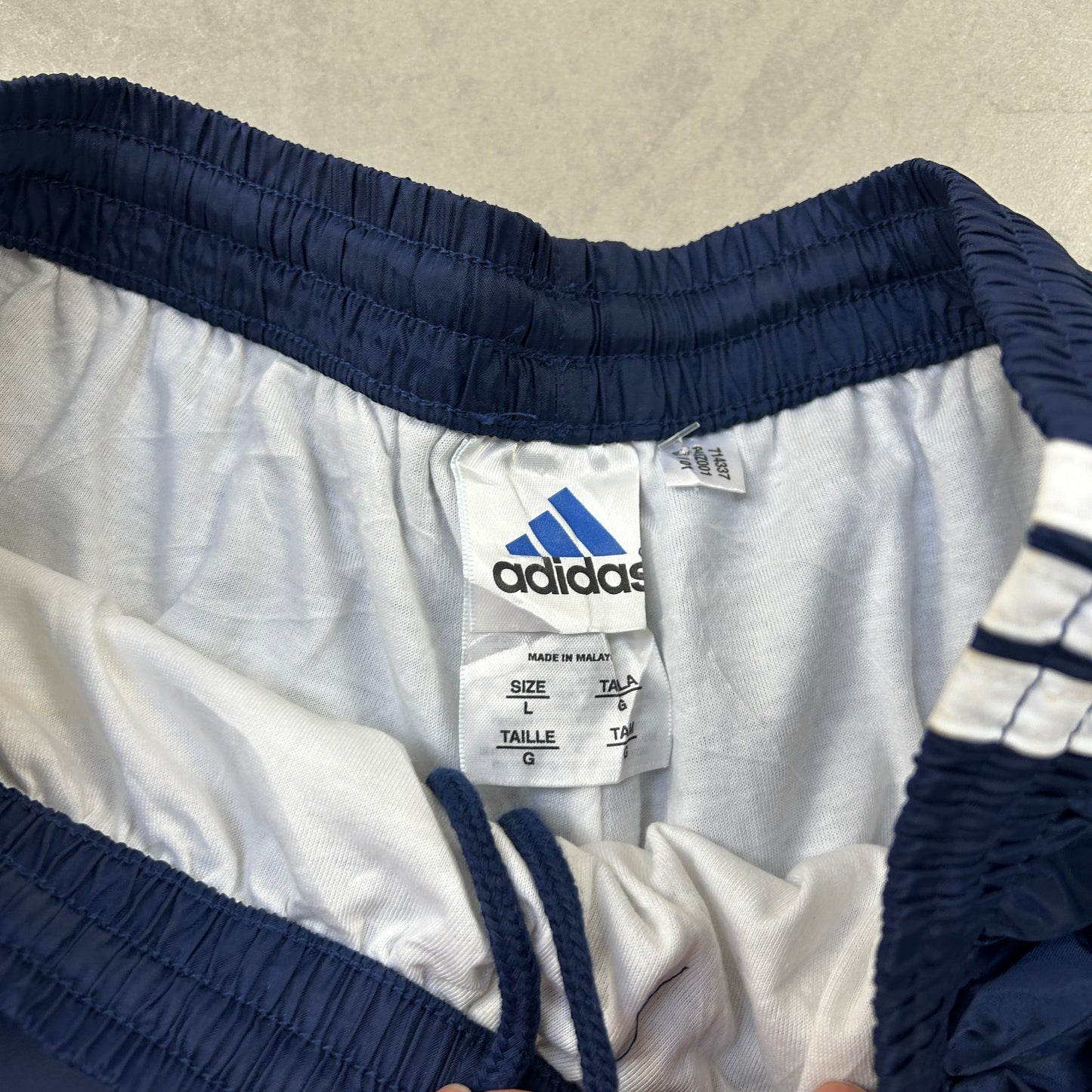 Vintage Adidas Navy Baggy Tracksuit Sweatpants Track Pants Bottoms - S