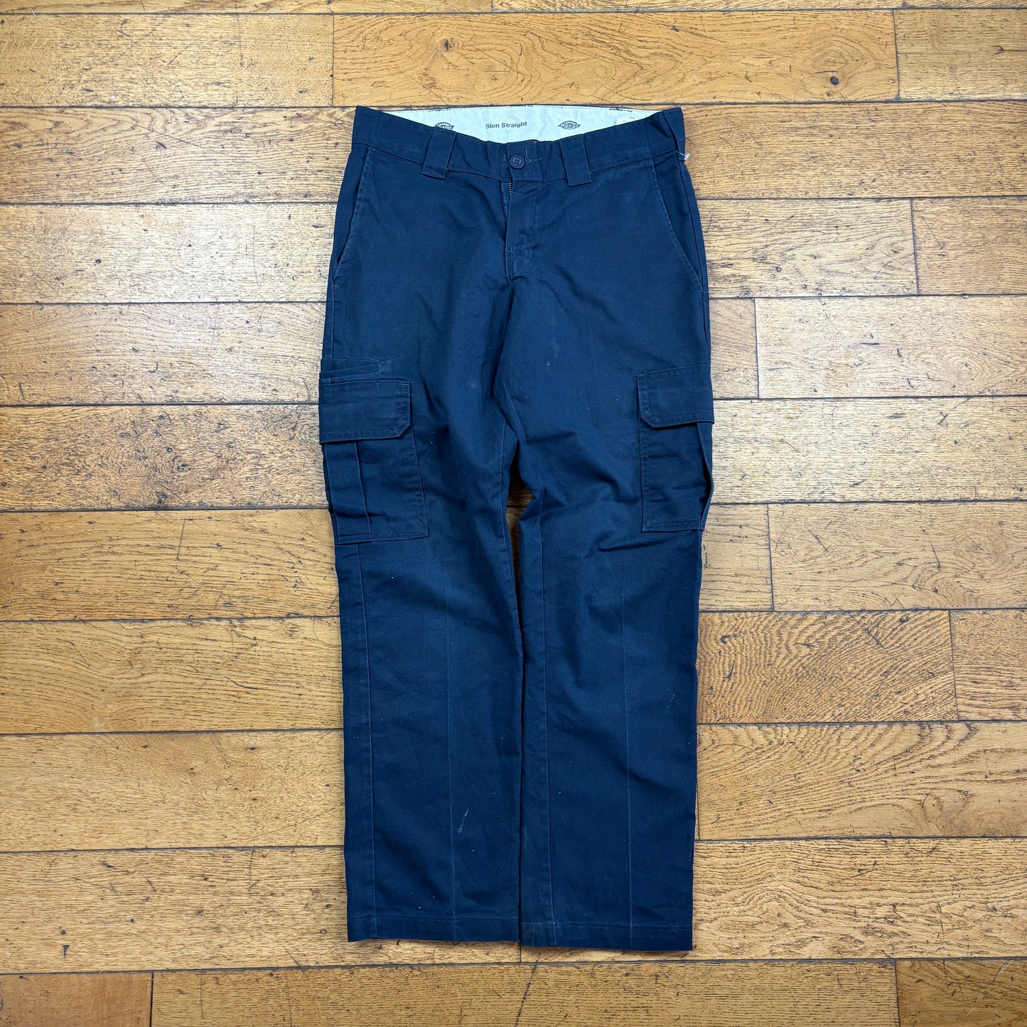 Vintage Dickies 874 Navy Cargo Skate Trousers - 32