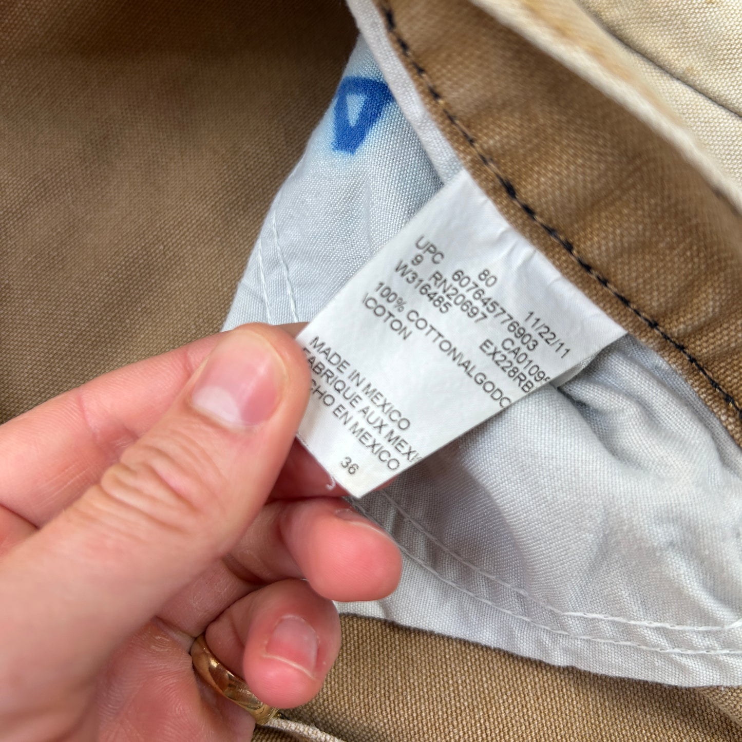 Vintage Dickies Workwear Brown Carpenter Baggy Shorts - 36