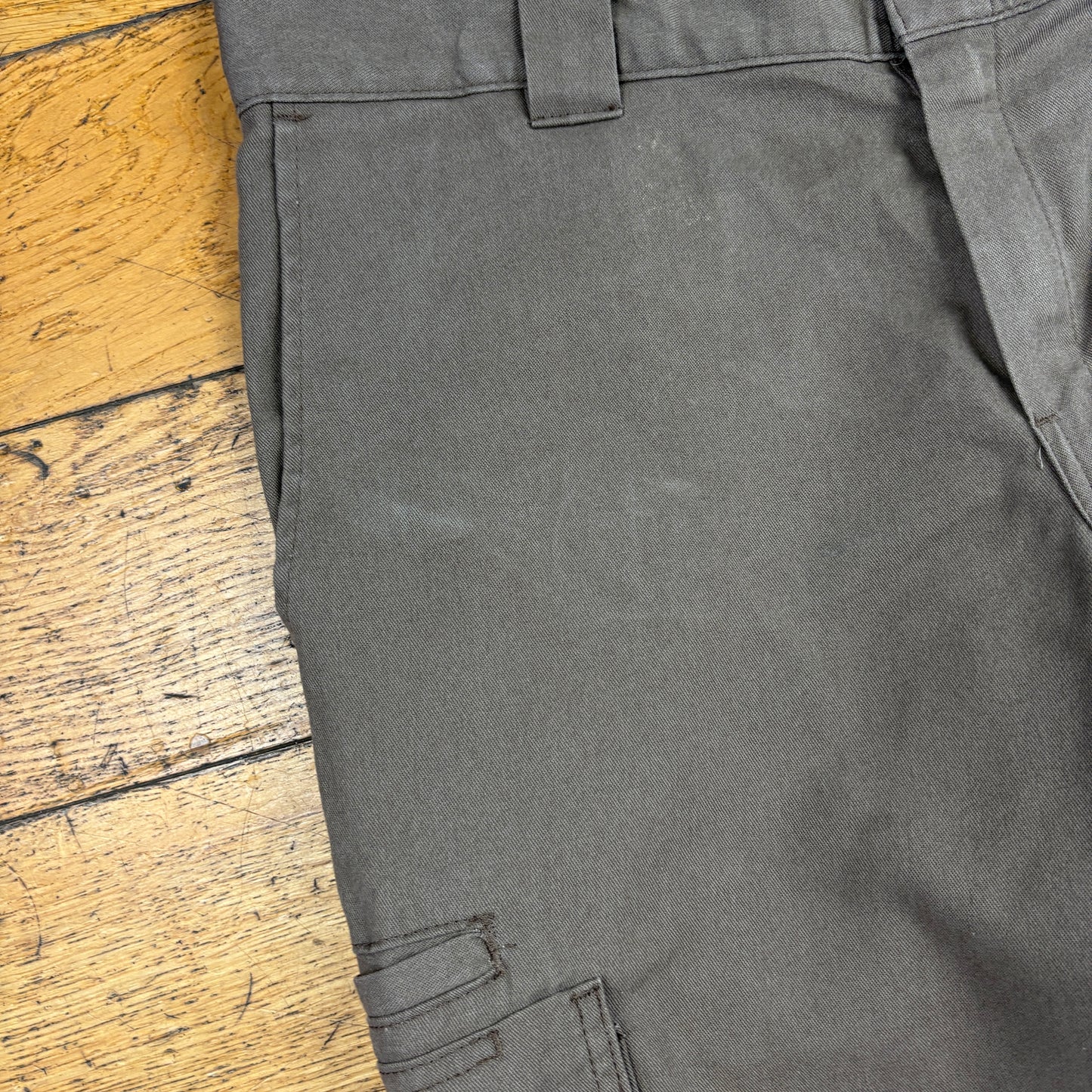 Vintage Dickies 874 Khaki Brown Cargo Baggy Skate Trousers - 36