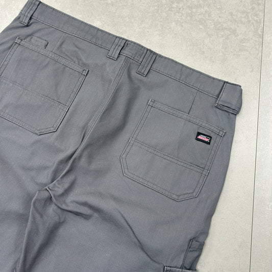 Vintage Dickies Workwear Carpenter Grey Baggy Shorts - 38