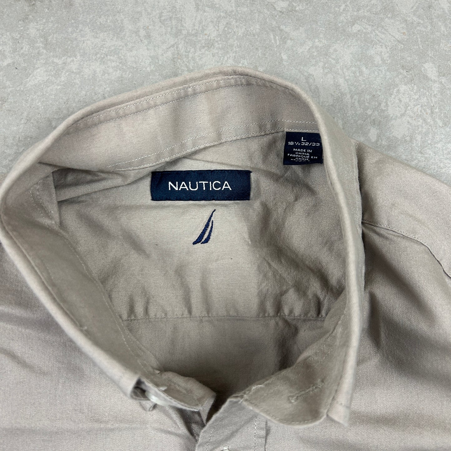 Vintage Nautica Light Brown Smart Shirt - L